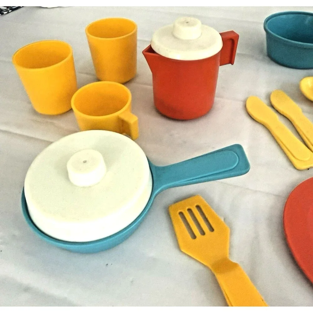 Vtg 1978 Fisher-Price Stove Top Glow Magic Burners 919 Accessories Bell WORKS